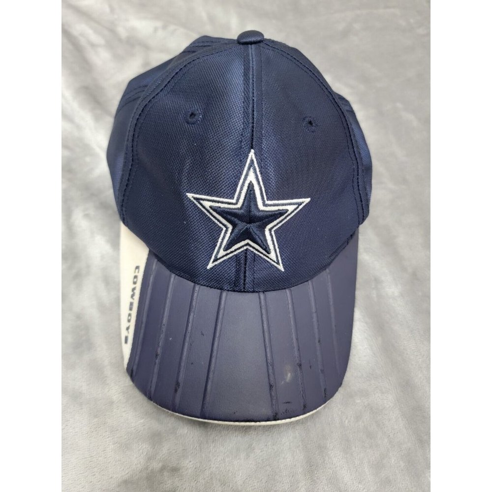 Reebok NFL Dallas Cowboys Baseball Cap Hat Blue Rubberized Bill Cap‎ *PICS*